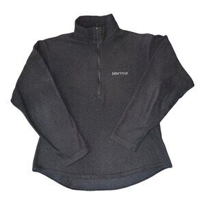 MARMOT Polartec 1/4-Zip BLACK Fleece Mock-Neck Pullover Women's Shirt
